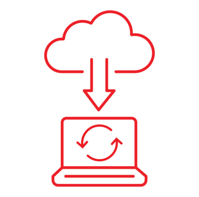 Infographic showing the 'from the cloud' disaster recovery type