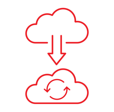Infographic showing the 'cloud to cloud' disaster recovery type